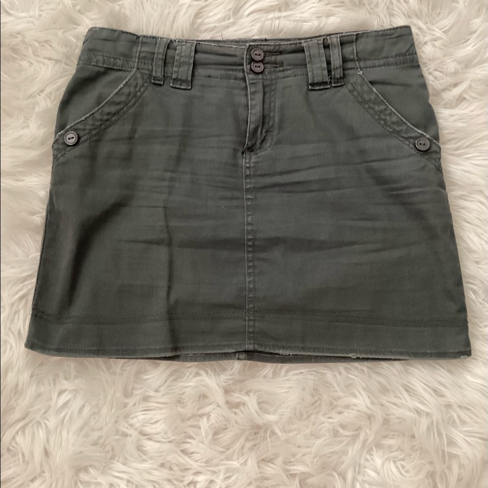 KENAR, army green skirt